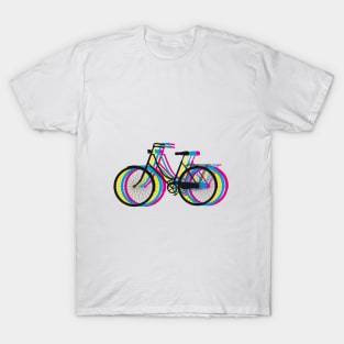 Colorful old bicycle silhouette T-Shirt